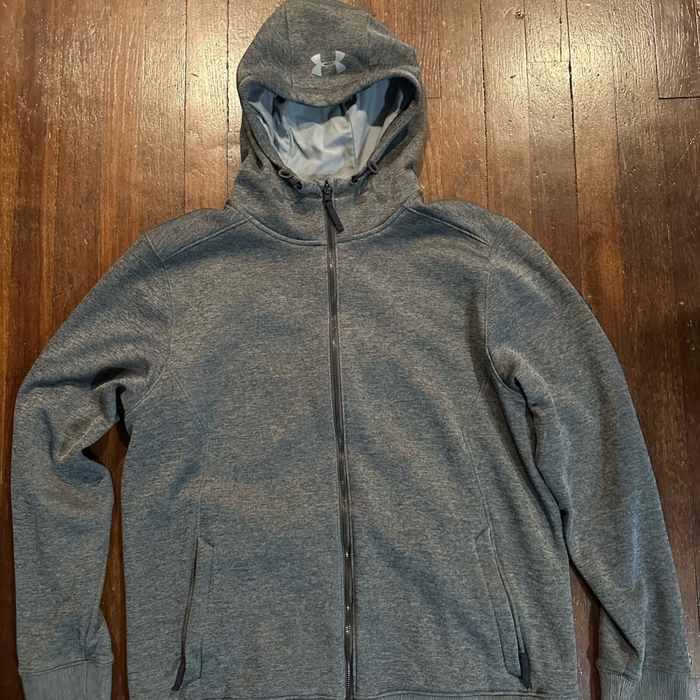 Under Armour Men's Grey Full-Zip Hoodie Jacket